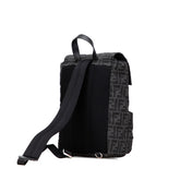 フェンディ ズッカ ボディバッグ 7VZ067 ブラック キャンバス レザー レディース FENDI 【中古】